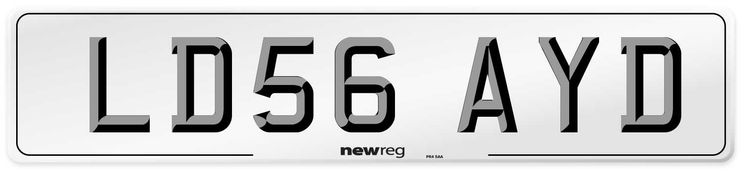 LD56 AYD Number Plate from New Reg